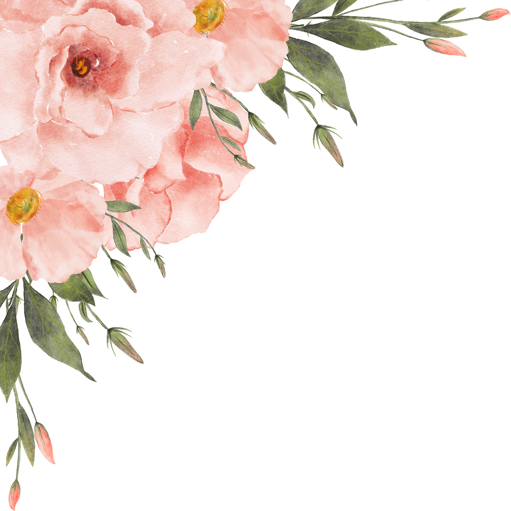 Peach Flower Frame